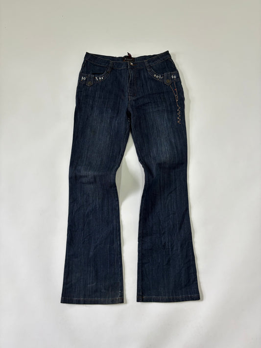 Women's dark-wash bootcut jeans