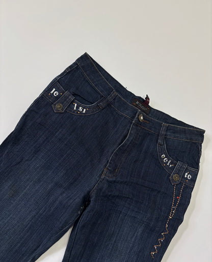 Women's dark-wash bootcut jeans