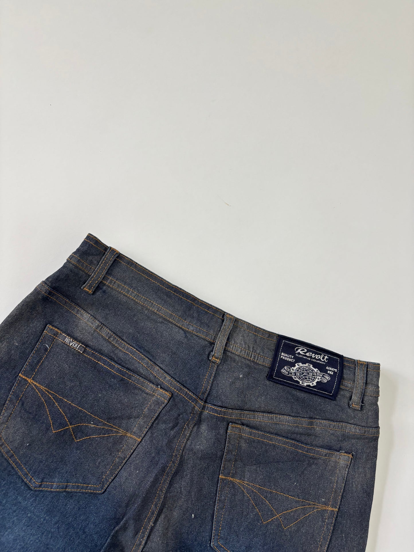 Dirt wash faded jeans