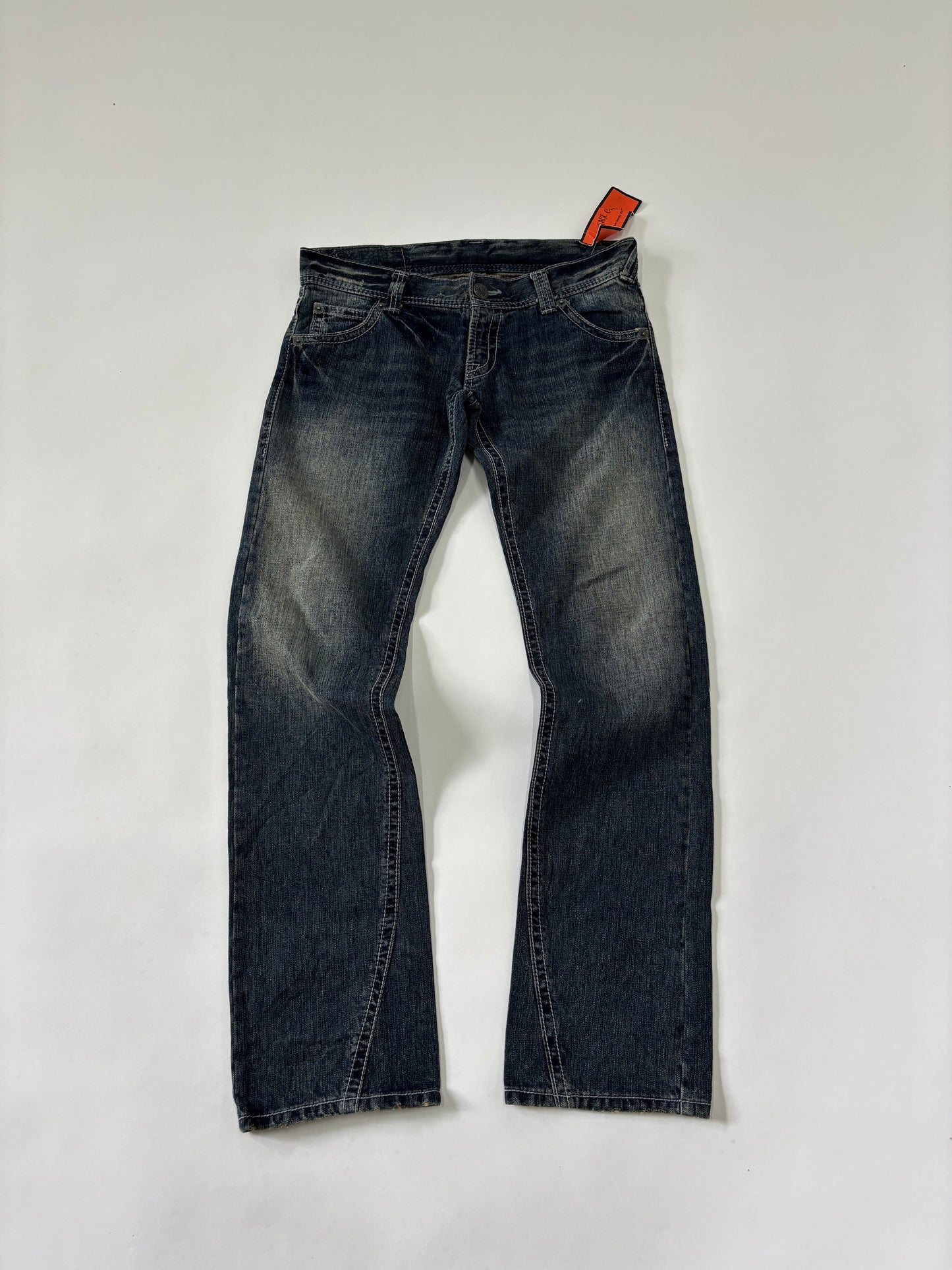 Vintage inspired blue denim jeans