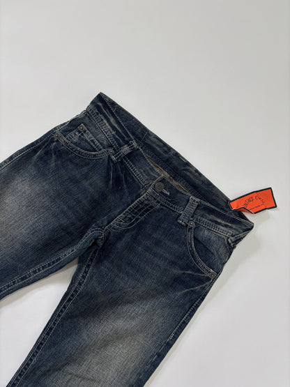 Vintage inspired blue denim jeans