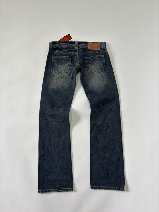 Vintage inspired blue denim jeans