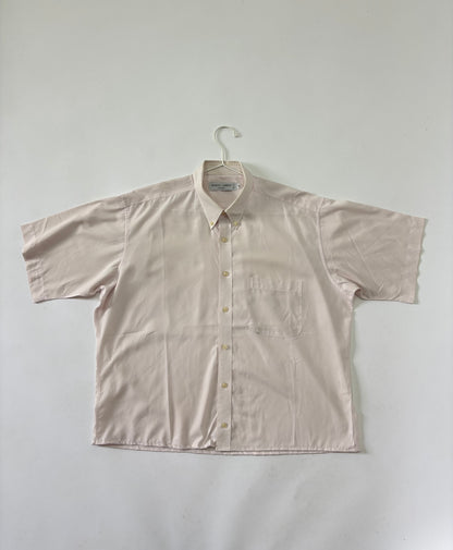 Blush Pink Button-Down Short Sleeve Shirt