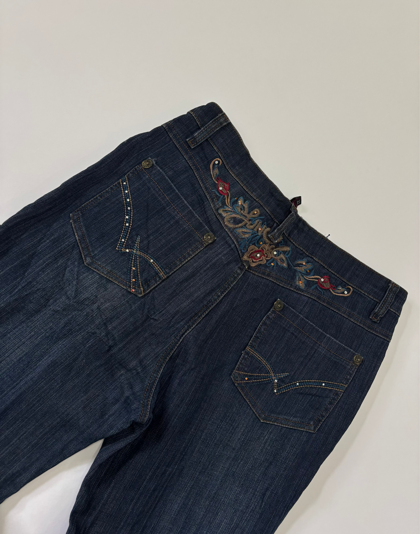 Women's dark-wash bootcut jeans