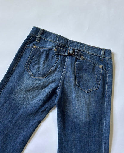 Vintage Wash Wide Leg Women's Jeans
