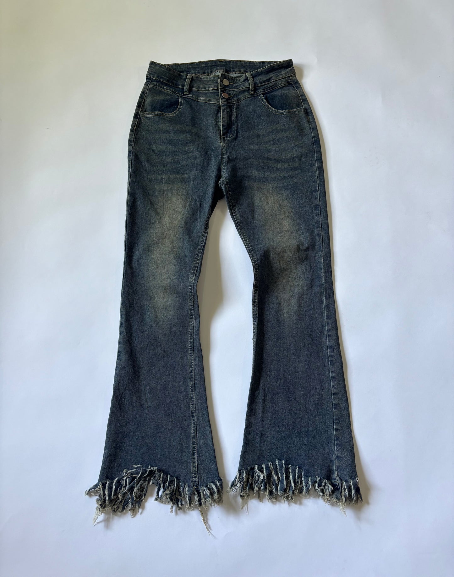 Frayed Hem Flare Women's Jeans