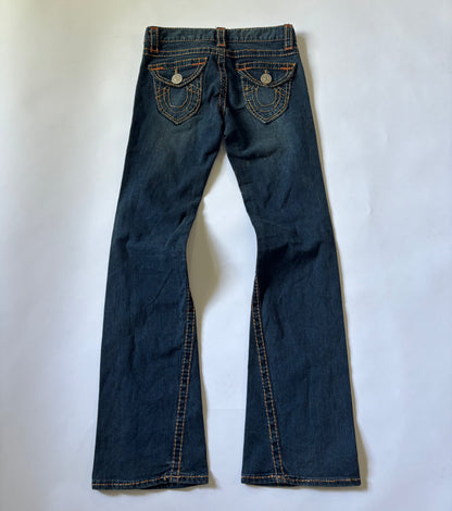 Dark Wash Flared Denim Jeans