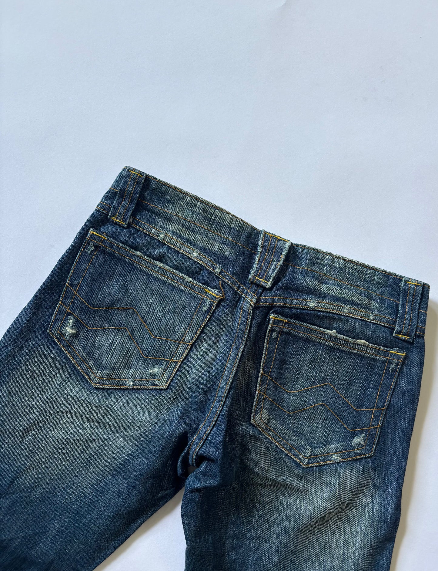 Vintage Wash Bootcut Jeans