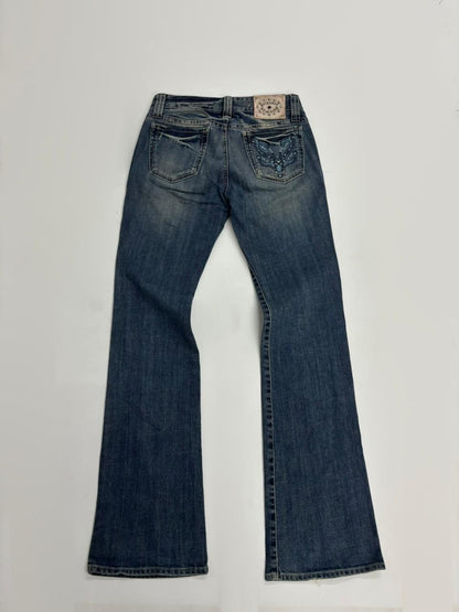 Vintage Light Wash Flared Denim Jeans