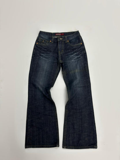 Vintage Dark Wash Bootcut Denim Jeans