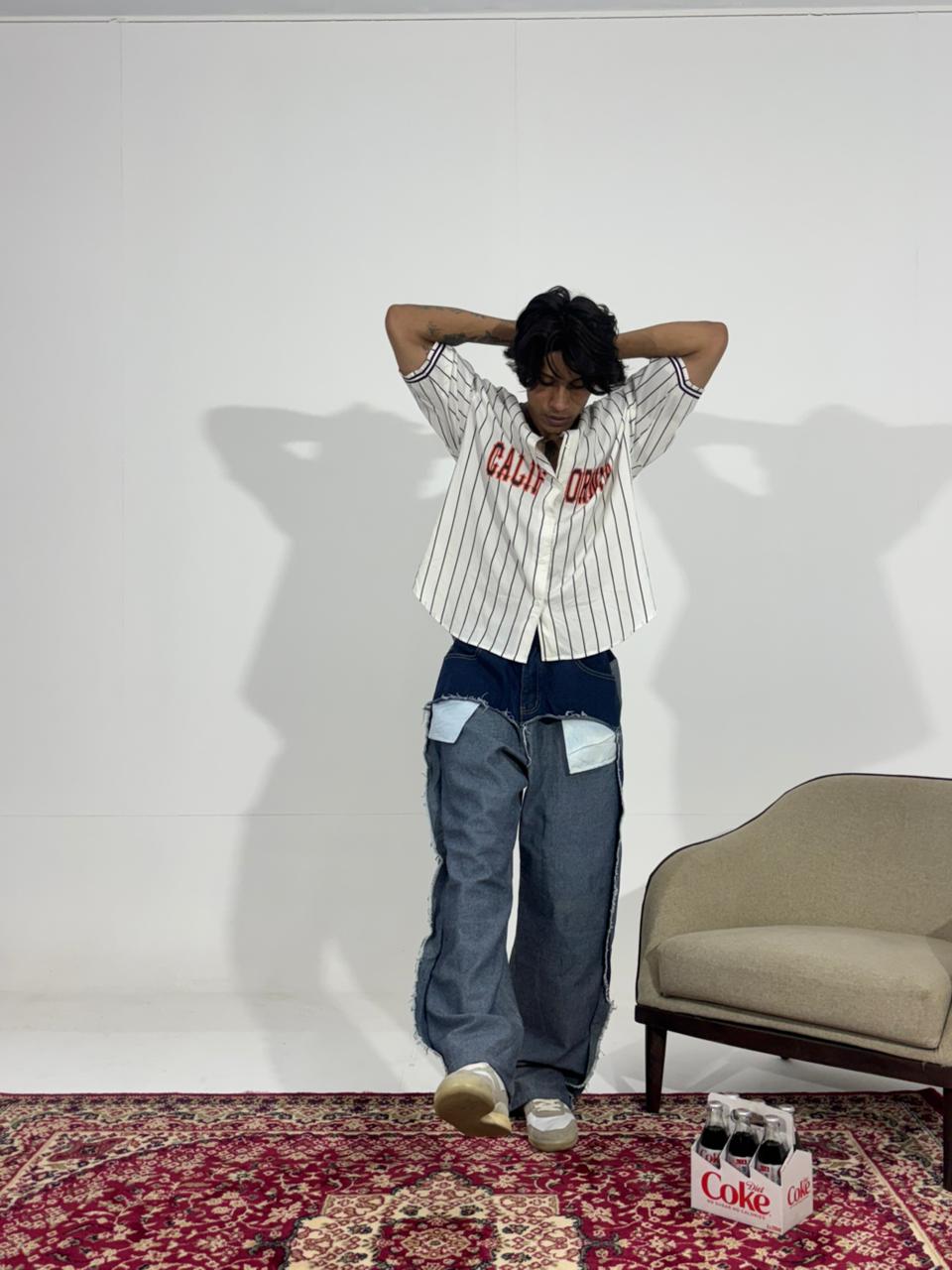 Reworked Panel Wide Leg Men's Denim – Vintage Wash