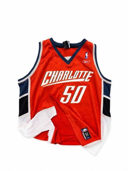 Vintage Charlotte #50 NBA Mesh Basketball Jersey – Orange/Navy